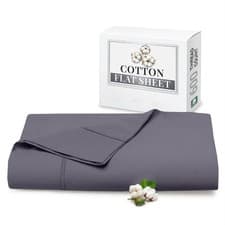 Image of 100% Egyptian Cotton Flat Sheet 600 TC Breathable Hotel Quality Decor All Sizes