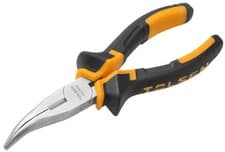 Image of Tolsen 160mm (6") Bent Nose Pliers Precision Grip Long Reach Soft Handle