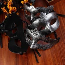 Image of 4pcs Masquerade Venetian Mask Women Men Costume Mardi Gras Halloween Party Mask