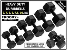 Image of 2x2kg/4kg/5kg/6kg/7.5kg/10kg Dumbbells Hex Dumbbell Hand Weights Set NEW 36-12