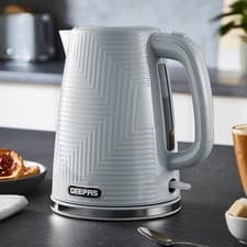 Image of GEEPAS 1.7L Cordless Electric Kettle 3000W Textured Premium Jug Kettle Grey