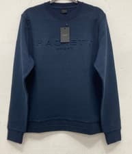 Image of Hackett London HS EMBOSSED CREW HM581264 Sweatshirts - Navy - Medium - BNWT