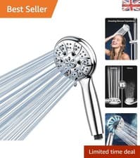 Image of High Pressure Shower Head with 5 Spray Modes - Luxurious Rain Experience