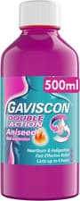 Image of Gaviscon Double Action Aniseed Liquid 500ml - Fast Relief for Heartburn & Indige