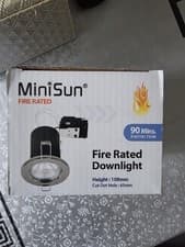 Image of MiniSun Fire Rated Downlight – 90 Minutes, black chrome