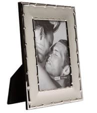Image of Two Tone Silver Photo Picture Frame 4x6" Inches & 5x7" Inches - Matt & Shiny