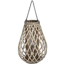 Image of Large Wicker Bulbous Lantern