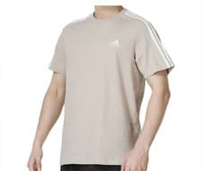Image of Adidas Originals 3 Stripe Essentials T-shirt Beige BNWT Size XL Men’s