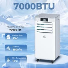 Image of 7000 BTU Mobile Air Conditioner Portable AC Unit w/ RC, for Bedroom, White