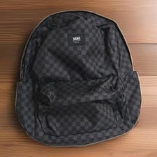 Image of Vans Old Skool Check Backpack - Black/Charcoal Checkerboard - BNWT - School Bag