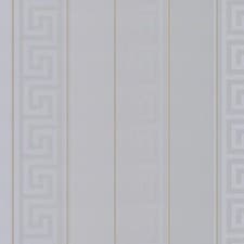 Image of 935245 - Versace Greek Key Striped Grey Gold AS Creation Wallpaper