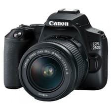 Image of Canon EOS 250D DSLR Camera With EF-S 18-55mm f/4-5.6 IS STM Lens Kit - Black