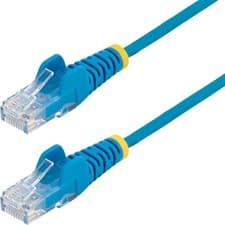 Image of StarTech.com 1.5 m CAT6 Cable - Slim CAT6 Patch Cord - Blue - Snagless RJ45
