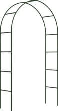 Image of 2.4M METAL GARDEN ARCH HEAVY DUTY STRONG TUBULAR ROSE CLIMBING PLANTS ARCHWAY UK