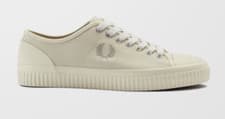 Image of FRED PERRY HUGHES LOW TEXTURED POLY B5322-560 TRAINERS, ECRU, SIZE 11 UK, EU 46
