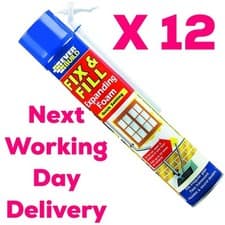 Image of 12x FIX & FILL EXPANDING FOAM & FILLER 750ml EVERBUILD
