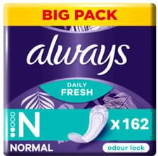 Image of Always Dailies Panty Liners Normal Fresh & Protect Odour Neutralising - 162 Pack