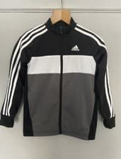 Image of Adidas Kids - Black Grey and White Tracksuit 7-8 YRS
