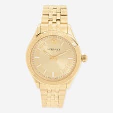 Image of Versace - Gold Tone Hellenyium Watch - Womens