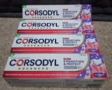 Image of 4 Corsodyl Active Gum Strengthen & Protect Toothpaste Whitening 75ml New