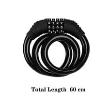 Image of Resettable Cable Chain Bike Lock Padlock 4 Digit Password Combination Number
