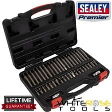 Image of Sealey Spline Bit Set Trx-Star Hex 3/8" and 1/2" Square Drive 42pc