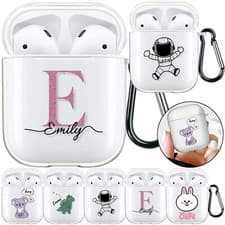 Image of Soft TPU Earpods Case Custom Initial Cover For Apple AirPods 1st 2nd 3rd Gen Pro