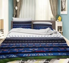Image of 3D Stadium Real Madrid CF Quilt Cover Set Bedding Sets Pillowcases
