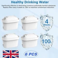Image of 6 Pack Water Filter Cartridge for Brita Maxtra/Plus+ Refill Maxtra Pro All-in-1