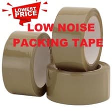 Image of LOW NOISE BROWN PARCEL PACKING TAPE 48MM X 66M PACKAGING PREMIUM QUALITY