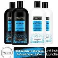 Image of TRESemme Luxurious Moisture Rich 2 Pack Shampoo & 2 Pack Conditioner, 900ml