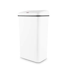 Image of Tower Rectangular Sensor Bin with Bin Liner Retainer Ring, 50L, White T838025WHT