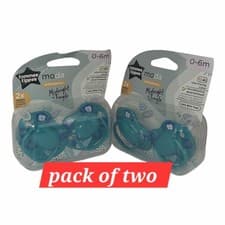 Image of Tommee Tippee Baby Soothers 2pcs, 0-6months (Pk of 2) B25/13.96/G.DG/5
