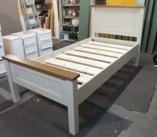 Image of RUTLAND PAINTED PANEL SINGLE, DOUBLE & KING-SIZE BEDS, BESPOKE COLOURS & SIZES