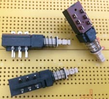 Image of 2 Pole Double Throw DPDT Push Button Switch Momentary 0.5A PCB Pins Non-Shorting