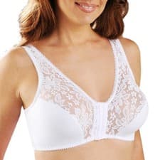 Image of Women Front Fastening Bra Push Up Wireless Sports Bra Cotton Lace Plus Size Bra