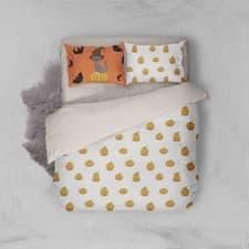 Image of 3D Cuts Pumpkin Pattern Kids Quilt Cover Set Bedding Sets Pillowcases
