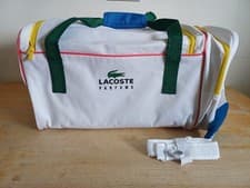 Image of Lacoste Parfums White Duffle Gym Bag Holdall 22” x 10” x 11” - Unused