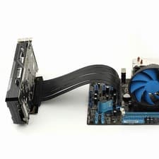 Image of PCIe 4.0 x16 Riser Cable 90° Vertical Mount No Transmission Speed Loss – 30cm