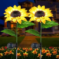 Image of Simulated Outdoor Solar Sunflowers Smart Sense Garden Lights Yard Wedding Thanks