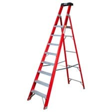 Image of Excel Heavy Duty Electricians Fibreglass Platform Step Ladder 8 Tread 2.51m