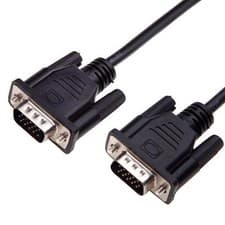 Image of VGA SVGA 15-Pin Male to Male Monitor Cable – 1.8m Black