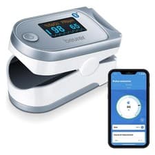 Image of Beurer PO60 Pulse Oximeter with Bluetooth | Measures Heart Rate& arterial Oxygen
