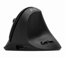 Image of DELUX M618 AIR ERGONOMIC MOUSE BLACK BLUETOOTH & WIRELESS VERTICAL RECHARGE