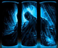 Image of Glow in the Dark Batman with Batarang Superhero Cup Mug Tumbler 20oz