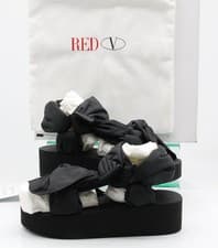 Image of RED VALENTINO WOMENS SANDALS PADDED BLACK UK 5 EU 38 RRP £260 KT