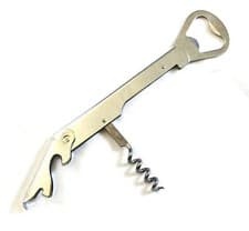Image of Folding Double Reach Corkscrew Wine Beer Bar Drink Bottle Opener Waiters Friend