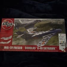 Image of Airfix A50185 1:72 Scale Mig-17F Fresco & Douglas A-4B Skyhawk Model Kit Set