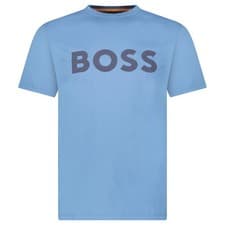 Image of Hugo Boss Thinking 1 Logo T-Shirt in Blue