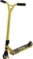 Image of Stunted Icon Stunt Scooter Burnished Gold Finish And Front Stunt